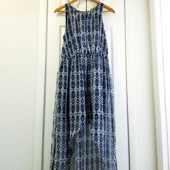 Beautiful, Blue Flowing, Hi Low Dress - Picture 4 of 5